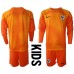 Cheap France Goalkeeper Home Football Kit Children World Cup 2022 Long Sleeve (+ pants)